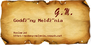 Godány Melánia névjegykártya